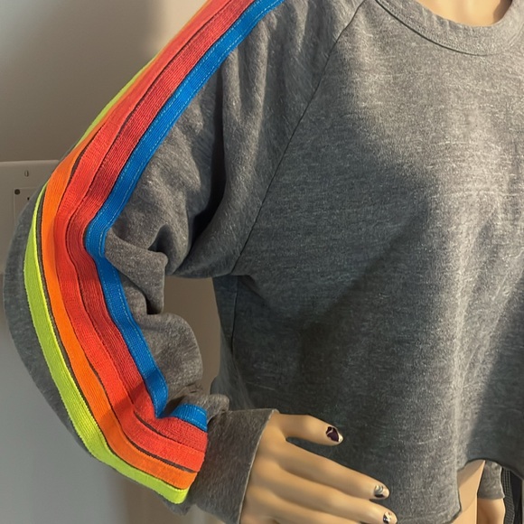 Aviator Nation Cropped Stripped Crewneck XL Made in USA🇺🇸 - Picture 8 of 13